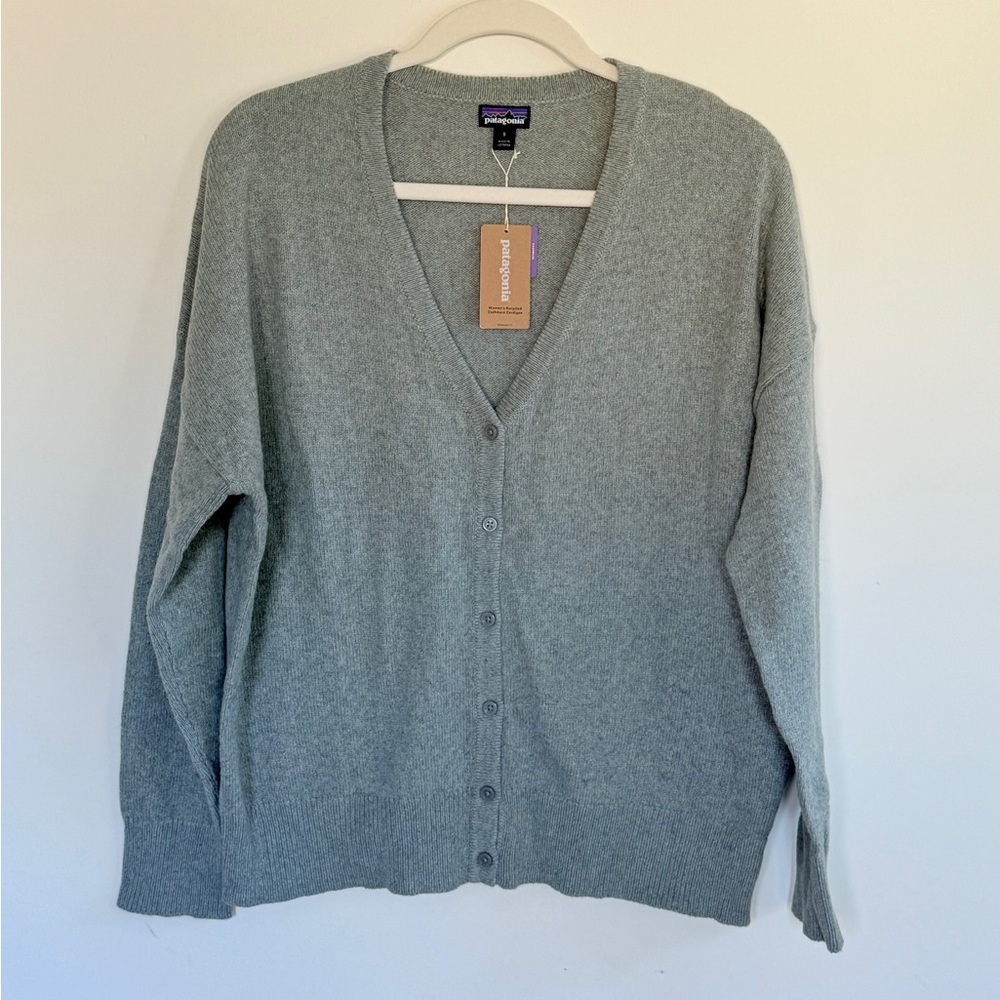 Patagonia Light Gray Cashmere Cardigan